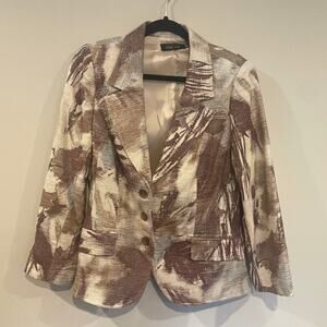 Teri john jacquard woven printed blazer